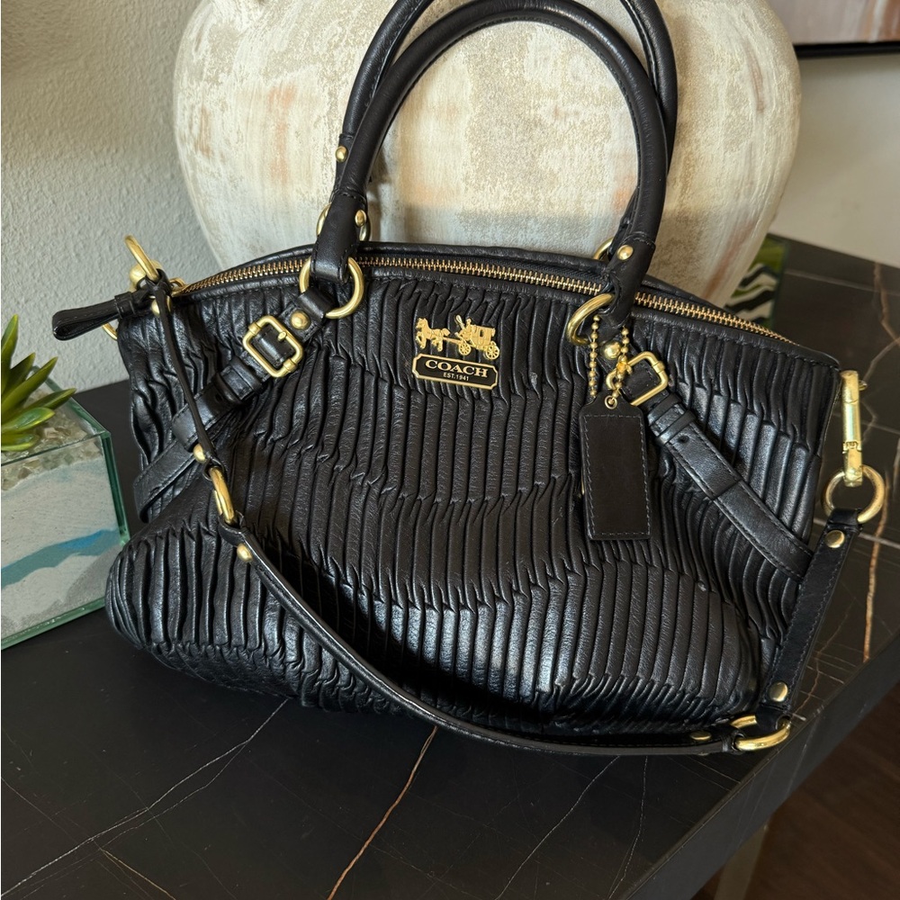 Coach Madison Gathered Leather Sophia Satchel